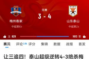 三亿足球-疯狂的中超第3轮：33球5直红 李新翔1战成名 泰山让3追4名场面